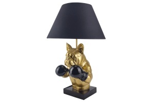 VEIOZA, BULLDOG 55CM, REALIZAT DIN POLIRASINA SI BUMBAC, CULOARE NEGRU/AURIU, ARTIM GROUP SELECTION - Img 3