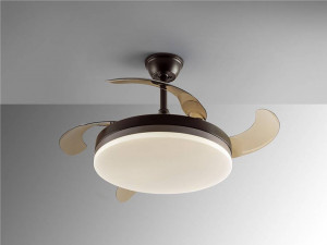 VENTILATOR VENTO, CU TELECOMANDA, 35/45 CM, MARO MAT/FUMURIU/OPAL, DIN METAL SI ACRIL, STIL MODERN - Img 4