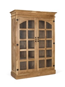 VITRINA DEOSEBITA, 180CM, LEMN MASIV DE TEC, CULOARE NATUR, ARTIM GROUP SELECTION - Img 2
