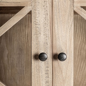 VITRINA GUBIN 205CM, DIN LEMN DE ULM DE CULOARE MARO, DESIGN CLASIC, VICAL HOME - Img 7
