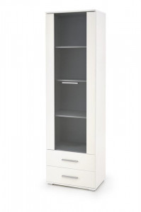 VITRINA LIMA W-1, 60X200 CM, ALBA, DIN PAL MELAMINAT SI STICLA, STIL MODERN