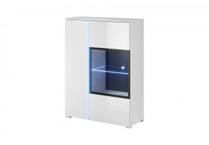 VITRINA LIVING CU LED SIMPLE SWT91 DESIGN SCANDINAV PSK - Img 1