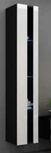 VITRINA LIVING CU LED VIGO 40 NEGRU/ALB DESIGN MODERN CM