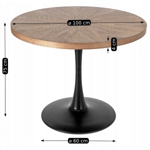 10 BUCX MASA CAFENEA 100CM, ARTIM MEBLE, REALIZATA DIN MDF METAL, DIVERSE NUANTE, STIL MODERN - Img 7
