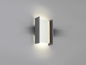 APLICA EXTERIOR MATIA, 24 CM, GRI INCHIS/OPAL, DIN ALUMINIU SI STICLA, STIL MODERN - Img 2