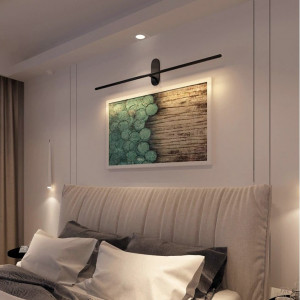 APLICA LED WALL LAMP APP583-1W, 12W, 92 cm, NEGRU, DIN METAL DE INALTA CALITATE, STIL MODERN, TU - Img 2