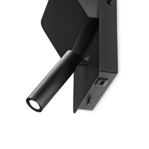 APLICA READ AP, NEGRU, DIN METAL, STIL MODERN - Img 2