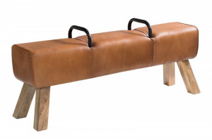 BANCUTA DIN PIELE NATURALA MARO/NATURAL BOCK 38481 - DESIGN VINTAGE - Img 5