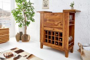 BAR DIN LEMN MASIV, MAKASSAR SHEESHAM 100CM, DESIGN VINTAGE