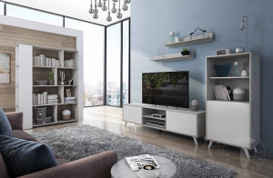 BIBLIOTECA/ORGANIZATOR, SMART, COD 4377, STIL MODERN, REALIZATA DIN PANOURI ECO DIN LEMN - Img 4