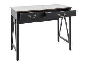 BIROU B-021, 100 CM, MARO/NEGRU MAT, DIN PAL LAMINAT SI METAL, STIL MODERN - Img 3