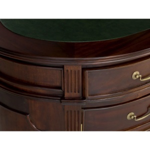 BIROU DE LUX CAMBRIDGE II 180CM, DIN LEMN MASIV, CULOARE MARO, ARTIM SELECTION - Img 4