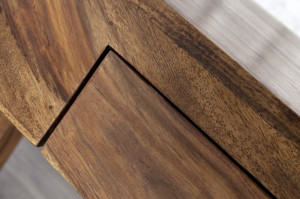 BIROU DIN LEMN MASIV, 100CM, MAKASSAR, DESIGN VINTAGE - Img 5