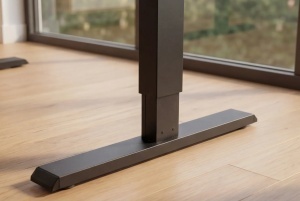 BIROU REGLABIL PE INALTIME, PROFESIONAL, 120CM, DIN LEMN DE STEJAR SI METAL, INVICTA INTERIOR - Img 2