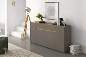 BUFET 4 USI 172CM, TONYA, COD 3677, STIL MODERN, REALIZATA DIN PANOURI ECO DIN LEMN - Img 5