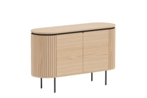 BUFET, ATELIER 120CM, FURNIR DIN LEMN DE STEJAR SI PICIOARE DIN METAL, CULOARE NATUR, ARTIM GROUP SELECTION - Img 4
