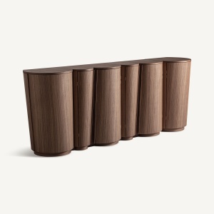 BUFET GIFHORN 242CM, DIN FURNIR DIN LEMN DE NUC SI MDF, DESIGN CONTEMPORAN, VICAL HOME - Img 2