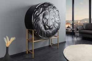 BUFET LIVING 140CM, LION 3D, DIN LEMN MASIV DE MANGO SI METAL AURIU, ARTIM GROUP SELECTION - Img 8