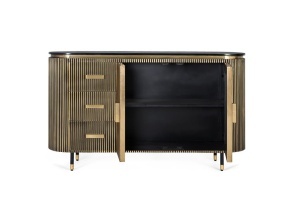 BUFET LIVING, 150CM, LEMN MASIV DE MANGO, CULOARE BRONZ/NEGRU, ARTIM GROUP SELECTION - Img 3