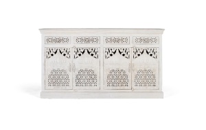 BUFET LIVING 180CM, COD 1684, DIN LEMN DE MANGO, ALB ANTICHIZAT, ARTIM GROUP SELECTION