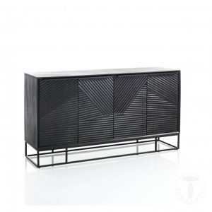 BUFET LIVING CU 4 USI, 150CM, HORO, COD 3865, REALIZAT DIN METAL SI LEMN MASIV DE MANGO
