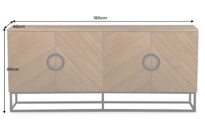 BUFET LIVING, GRANDEZZA 180CM, PRODUS DIN FURNIR LEMN, ASPECT NUC, ARTIM GROUP SELECTION - Img 3
