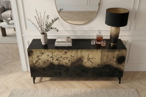 BUFET LIVING, OXID 180CM, REALIZAT DIN LEMN DE MANGO SI METAL, CULOARE NEGRU/AURIU, ARTIM GROUP SELECTION - Img 11