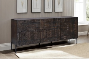 BUFET LIVING, TRIBAL 180CM, LEMN DE MANGO ANTICHIZAT, MARO INCHIS, ARTIM GROUP SELECTION