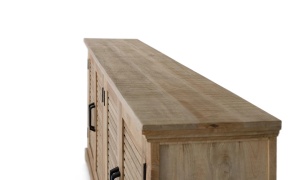 BUFET LIVING VENETIA 200CM, REALIZAT DIN LEMN DE MANGO, CULOARE NATUR, STIL RUSTIC CONTEMPORAN, GINER Y COLOMER - Img 5