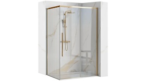 CABINA DE DUS REA SOLAR, CULISANTA, 100X80 CM, AURIU, DIN STICLA, FARA CADITA CALITATE SUPERIOARA