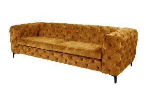 CANAPEA 240CM, BAROC 3 LOCURI, CATIFEA GALBEN MUSTAR, STIL CHESTERFIELD, ARTIM GROUP SELECTION - Img 9