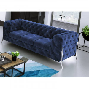 CANAPEA 3 LOCURI, CHESTERFIELD, CHELSEA BIS, DIN STOFA DE CALITATE, 243CM, CULOARE PERSONALIZATA - Img 7