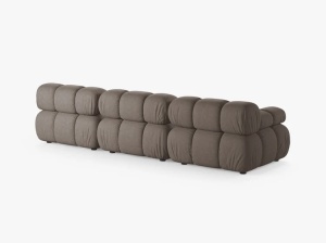 CANAPEA BELLIS, CU 3 LOCURI, CAPPUCCINO, CU TAPITERIE DIN TEXTIL STRUCTURAT LIBERTY, MICADONI - Img 3