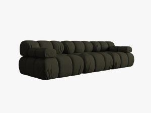 CANAPEA BELLIS, CU 3 LOCURI, VERDE AMAZON, CU TAPITERIE DIN TEXTIL 3D SONIC, MICADONI - Img 2