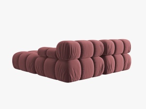 CANAPEA/COLTAR MODULAR BELLIS, 3 LOCURI, 188 CM, ROZ 63, TAPITERIE DIN CATIFEA, DESIGN DEOSEBIT - Img 3
