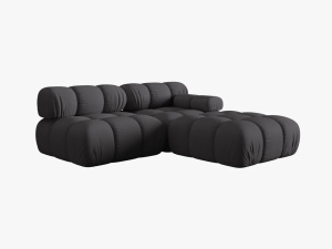 CANAPEA/COLTAR MODULAR BELLIS DREAPTA, 3 LOCURI, 282 CM, ESPRESSO 15, TAPITERIE DIN CATIFEA 3D, DESIGN DEOSEBIT - Img 5