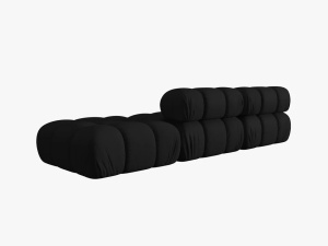 CANAPEA/COLTAR MODULAR BELLIS DREAPTA, 3 LOCURI, 282 CM, NEGRU 19, TAPITERIE DIN CATIFEA 3D, DESIGN DEOSEBIT - Img 2