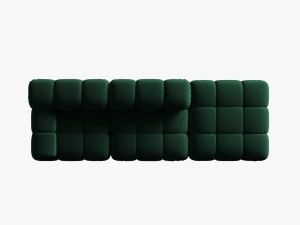CANAPEA/COLTAR MODULAR BELLIS DREAPTA, 3 LOCURI, 282 CM, VERDE 38, TAPITERIE DIN CATIFEA, DESIGN DEOSEBIT - Img 4