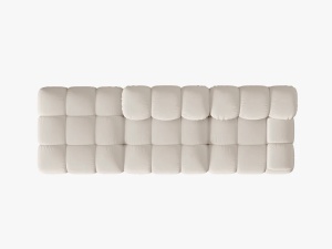 CANAPEA/COLTAR MODULAR BELLIS STANGA, 3 LOCURI, 282 CM, BEJ DESCHIS 23, TAPITERIE DIN CATIFEA 3D, DESIGN DEOSEBIT - Img 4