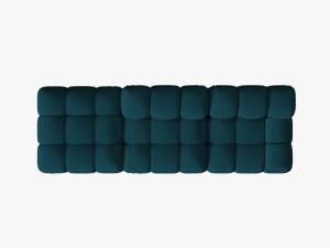 CANAPEA/COLTAR MODULAR BELLIS STANGA, 3 LOCURI, 282 CM, BLEUMARIN 87, TAPITERIE DIN CATIFEA 3D, DESIGN DEOSEBIT - Img 3