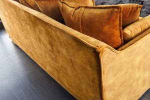 CANAPEA CONFORTABILA 205CM, 3 LOCURI , CATIFEA GALBEN MUSTAR, STIL MODERN, ARTIM GROUP SELECTION - Img 5