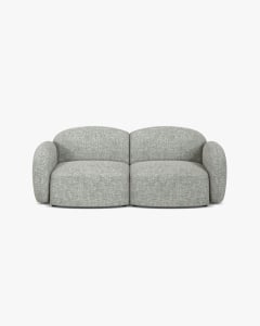 CANAPEA CU 2 LOCURI BLAIR, 194X 95, GRI CALD, CU TAPITERIE DIN TEXTIL STRUCTURAT BALTIMORE, MICADONI