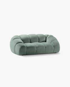 CANAPEA CU 2 LOCURI DIANA, VERDE MENTA, 114X214 CM, TAPITAT CU TAPITERIE DIN TEXTIL STRUCTURAT BUBBLE, MICADONI - Img 3