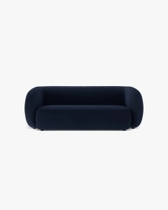 CANAPEA CU 2 LOCURI KATE, ALBASTRU ROYAL, 183X99 CM, TAPITAT CU TAPITERIE DIN TEXTIL CATIFEA SALVADOR, MICADONI