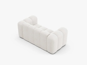 CANAPEA CU 2 LOCURI LUPIN 170, ALB, CU TAPITERIE DIN TEXTIL BOUCLE BALOO MICADONI - Img 3