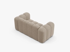 CANAPEA CU 2 LOCURI LUPIN 170, BEJ INCHIS, CU TAPITERIE DIN TEXTIL CHENILLE EDEN, MICADONI - Img 3