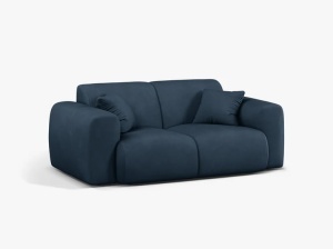 CANAPEA CU 2 LOCURI, MOLINO, 170 CM, ALBASTRU ROYAL, CU TAPITERIE DIN TEXTIL CHENILLE REBEL, MICADONI - Img 2
