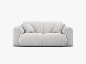 CANAPEA CU 2 LOCURI, MOLINO, 170 CM, ARGINTIU, CU TAPITERIE DIN TEXTIL CHENILLE EDEN, MICADONI