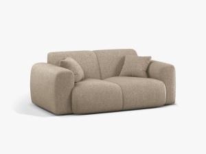 CANAPEA CU 2 LOCURI, MOLINO, 170 CM, BEJ INCHIS, CU TAPITERIE DIN TEXTIL CHENILLE EDEN, MICADONI - Img 2