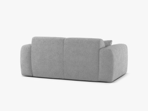 CANAPEA CU 2 LOCURI, MOLINO, 170 CM, GRI DESCHIS, CU TAPITERIE DIN TEXTIL BOUCLE BALOO, MICADONI - Img 3